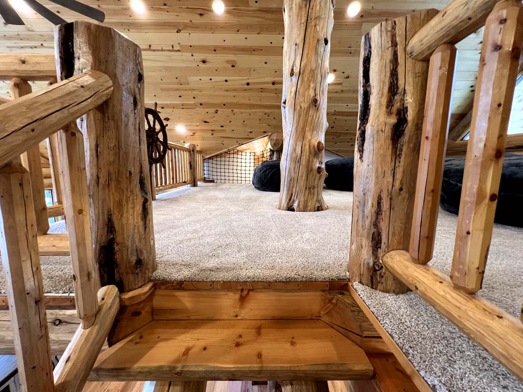 log cabin loft carpet house design