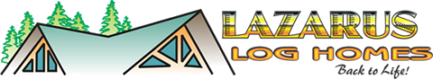 lazarus log homes logo